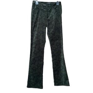 Morris & Co x PAIGE Green velvet flare pants